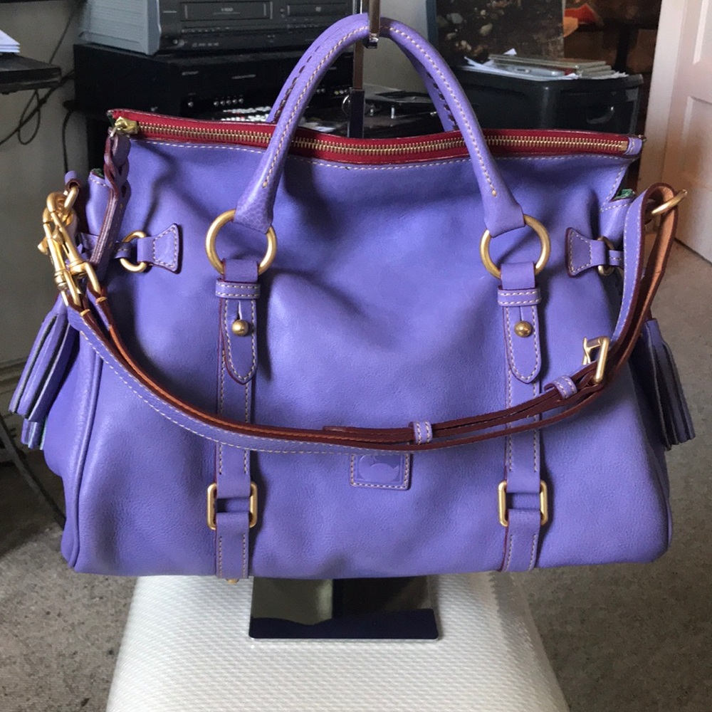 Lavender Dooney & Bourke Medium Florentine Satchel